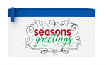 Seasons greetings decorative flat-style pencil case