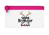 Shine brighter than Rudolph flat-style pencil case