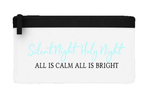 Silent night holy night elegant flat-style pencil case