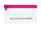 Silent night holy night elegant flat-style pencil case