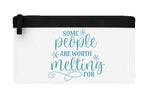 Some people are worth melting for flat-style pencil case