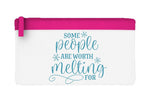 Some people are worth melting for flat-style pencil case