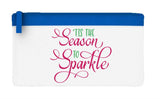 Tis the season to sparkle style 1 coloured flat-style pencil case