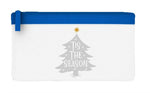 Tis the season Xmas tree flat-style pencil case