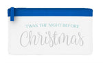 Twas the night before Christmas metallic flat-style pencil case