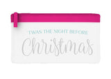 Twas the night before Christmas metallic flat-style pencil case