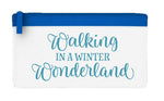 Walking in a winter wonderland flat-style pencil case