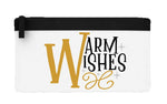 Warm wishes decorative dual letter flat-style pencil case