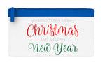 Wishing you a merry Christmas and a happy new year flat-style pencil case