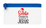 Silly Santa Xmas is for Jesus flat-style pencil case