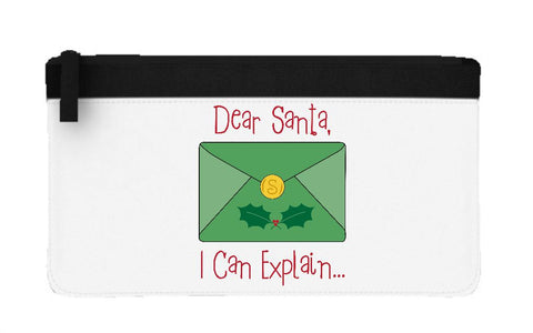 Dear Santa I can explain - style 2 letter flat-style pencil case