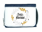 Feliz Navidad wreath style one stylish ladies purse