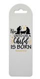 For unto us a child is born psalm bible verse printed lightweight bookmark